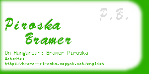 piroska bramer business card